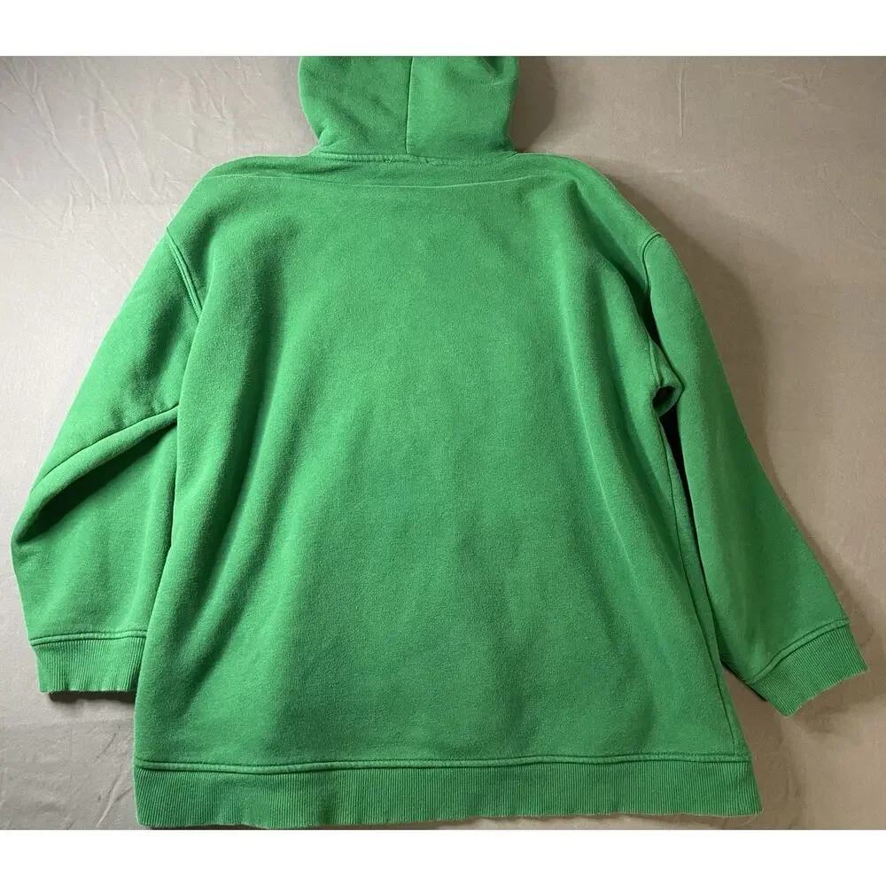 Zara Green Pullover Hoodie Sweatshirt Pocket Small Excellent Condition